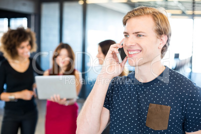 Man talking on phone