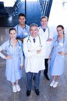 Portrait of medical team standing together