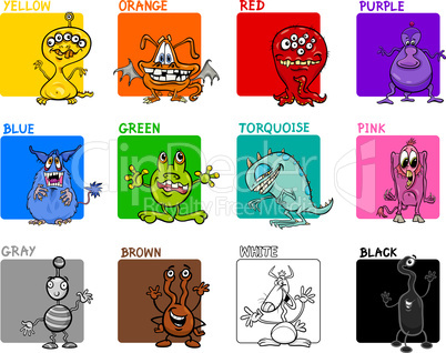 main colors cartoon set