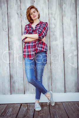 full length shot of a beautiful hipster woman