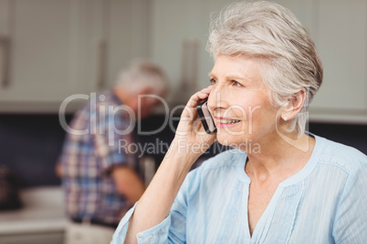 Senior woman talking on phone
