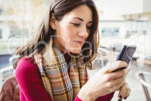 Woman using her smartphone