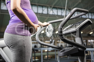 Pregnant woman exercising