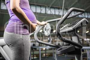 Pregnant woman exercising