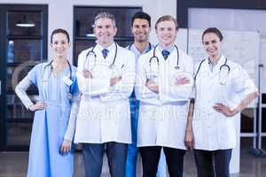 Portrait of medical team standing together