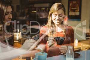 Friends chatting over coffee