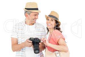 Happy couple taking photo