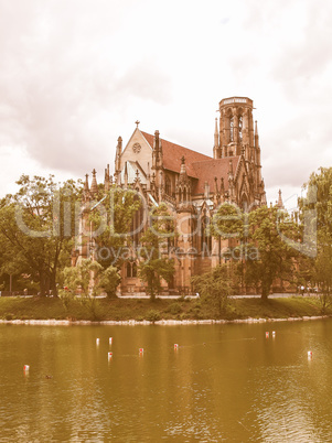 Johanneskirche Church, Stuttgart vintage