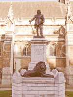 Oliver Cromwell statue vintage