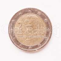 Austrian 2 Euro coin vintage
