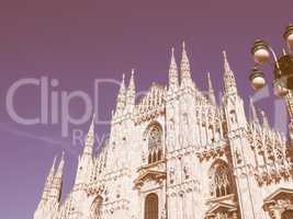 Retro looking Milan Cathedral