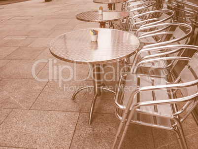 Tables and chairs vintage