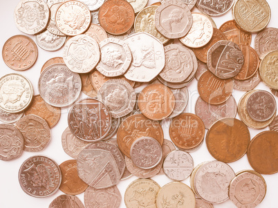 Pound coins vintage