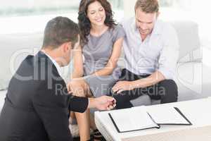 Young couple ready to buy new house