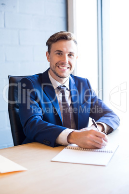 Young businessman in business meeting