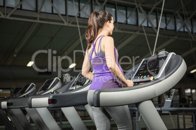 Pregnant woman on treadmill