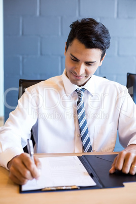 Young businessman in business meeting