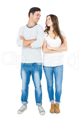 Couple with arm crossed