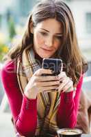 Woman using her smartphone