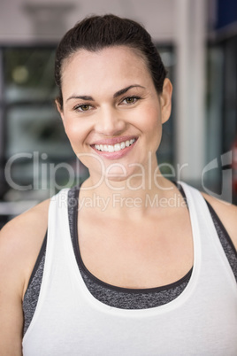 Woman smiling in sportswear