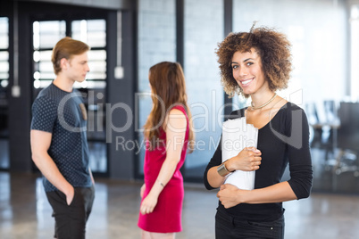 Portrait of business executive smiling