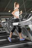 Woman exercising on a treadmill