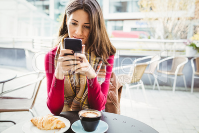 Woman using her smartphone