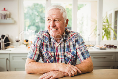 Portrait of happy senior man