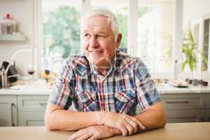 Portrait of happy senior man