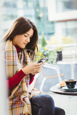 Woman using her smartphone