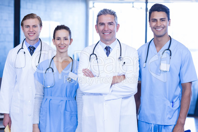 Portrait of medical team standing together