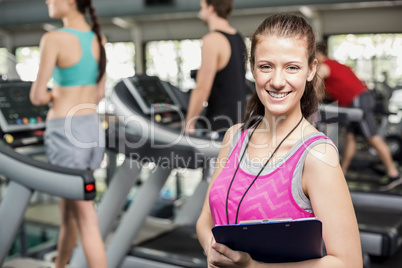 Female trainer smiling to camera