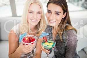 Portrait of beautiful women having mocktail