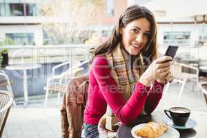 Woman using her smartphone