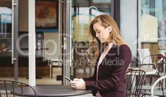 Woman using her smartphone