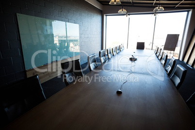 An empty modern conference room in office