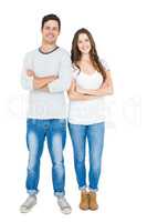 Couple with arm crossed