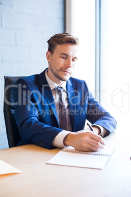 Young businessman in business meeting