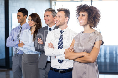 Confident business team in office