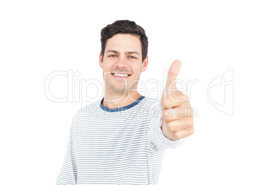 Man with thumbs up