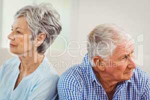 Senior couple upset with each other