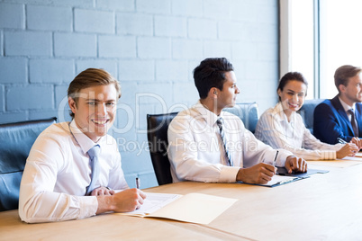 Business people discussing in conference meeting