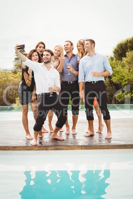 Group of friends taking a selfie