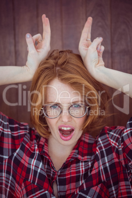 beautiful hipster woman posing for the camera