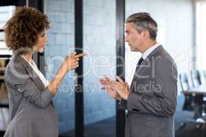 Businesspeople having a discussion in office