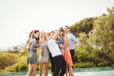 Group of friends taking a selfie