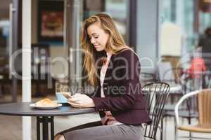 Woman using her smartphone