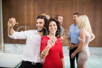 Group of young friends dancing