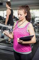 Female trainer smiling to camera