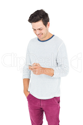 Man using his phone